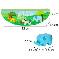 Drewniana układanka balansująca zwierzątka safari montessori 3+