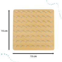 Geoboard drewniana układanka tworzenie kształtów z gumek