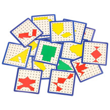 Geoboard drewniana układanka tworzenie kształtów z gumek