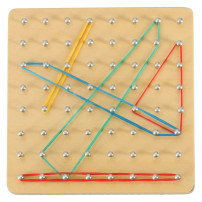 Geoboard drewniana układanka tworzenie kształtów z gumek