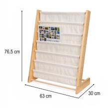 Regał na książki dla dzieci montessori 76,5 cm, drewno