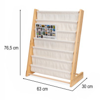 Regał na książki dla dzieci montessori 76,5 cm, drewno