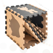 Mata edukacyjna piankowa puzzle beż 85x85 cm 9 elementów