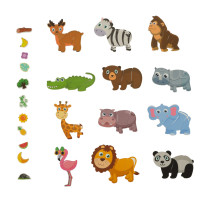 Książeczka magnetyczna puzzle safari zwierzęta 47 el.