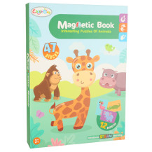 Książeczka magnetyczna puzzle safari zwierzęta 47 el.