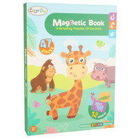 Książeczka magnetyczna puzzle safari zwierzęta 47 el.