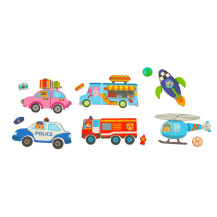 Książeczka magnetyczna puzzle środki transportu 66 elementów