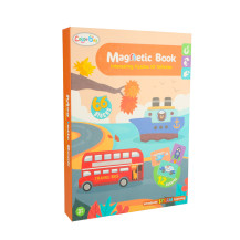 Książeczka magnetyczna puzzle środki transportu 66 elementów
