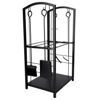 Stojak na drewno kominkowe metalowy z akcesoriami KX2888