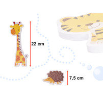 Piankowe puzzle do kąpieli zwierzątka 18 el. - zabawka do wanny