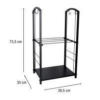 Stojak na drewno kominkowe metalowy z akcesoriami KX2888