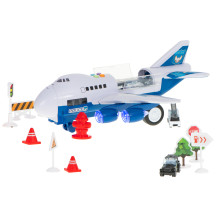 Transporter samolot policja + 6 aut i akcesoria, LED