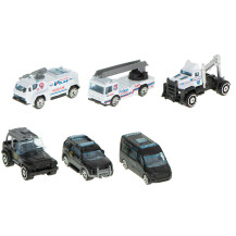 Transporter samolot policja + 6 aut i akcesoria, LED