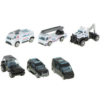 Transporter samolot policja + 6 aut i akcesoria, LED