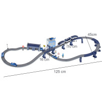 Kolejka elektryczna policja z autkami 92 elementy, tor ~300 cm