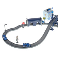 Kolejka elektryczna policja z autkami 92 elementy, tor ~300 cm