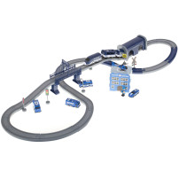 Kolejka elektryczna policja z autkami 92 elementy, tor ~300 cm
