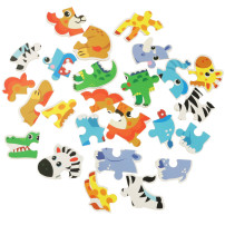 Puzzle safari dla dzieci 25 puzzli 6 obrazków w puszce
