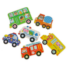 Puzzle pojazdy dla dzieci 30 elementów 6 obrazków w puszce