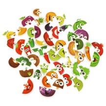 Puzzle dla dzieci owoce i warzywa 50 elementów, 25 obrazków w puszce