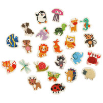 Puzzle dla dzieci zwierzątka 48 puzzli 24 obrazki w puszce