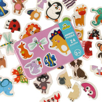 Puzzle dla dzieci zwierzątka 48 puzzli 24 obrazki w puszce