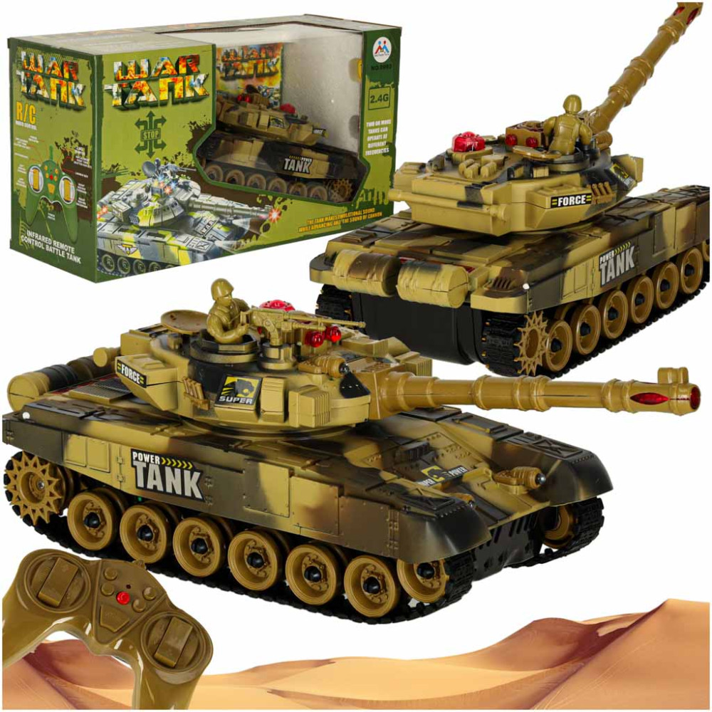 Czołg RC war tank 9993 2.4 ghz pustynny zdalnie sterowany