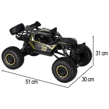 Samochód RC rock crawler 1:8 51cm metal 2,4ghz czarny