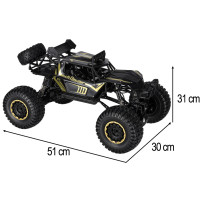 Samochód RC rock crawler 1:8 51cm metal 2,4ghz czarny