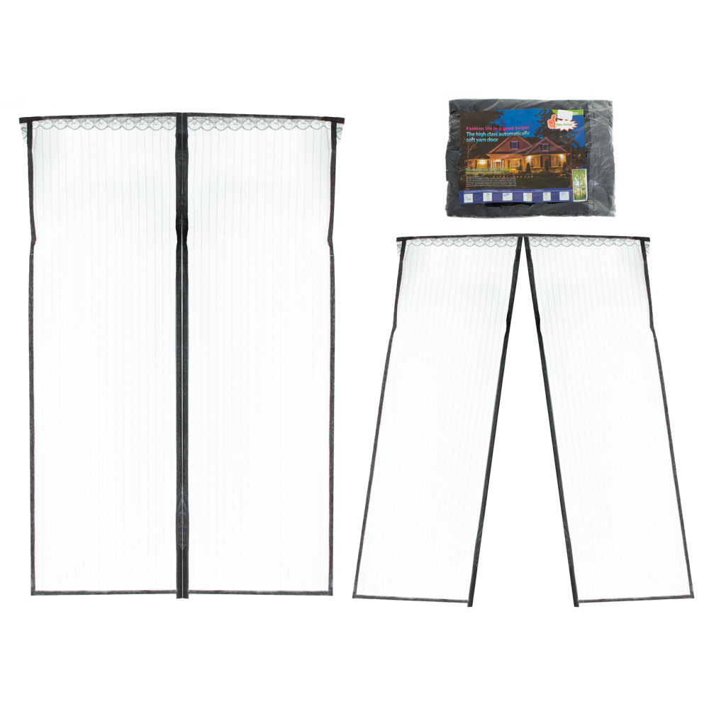 Moskitiera magnetyczna na drzwi 160x230 cm czarna