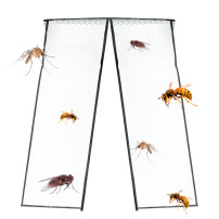 Moskitiera magnetyczna na drzwi 100x210 cm czarna