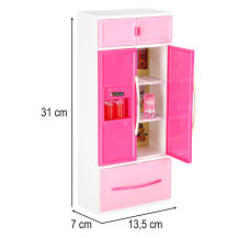 Kuchnia dla lalek 4 segmenty LED dźwięki 48cm - zestaw mebelków