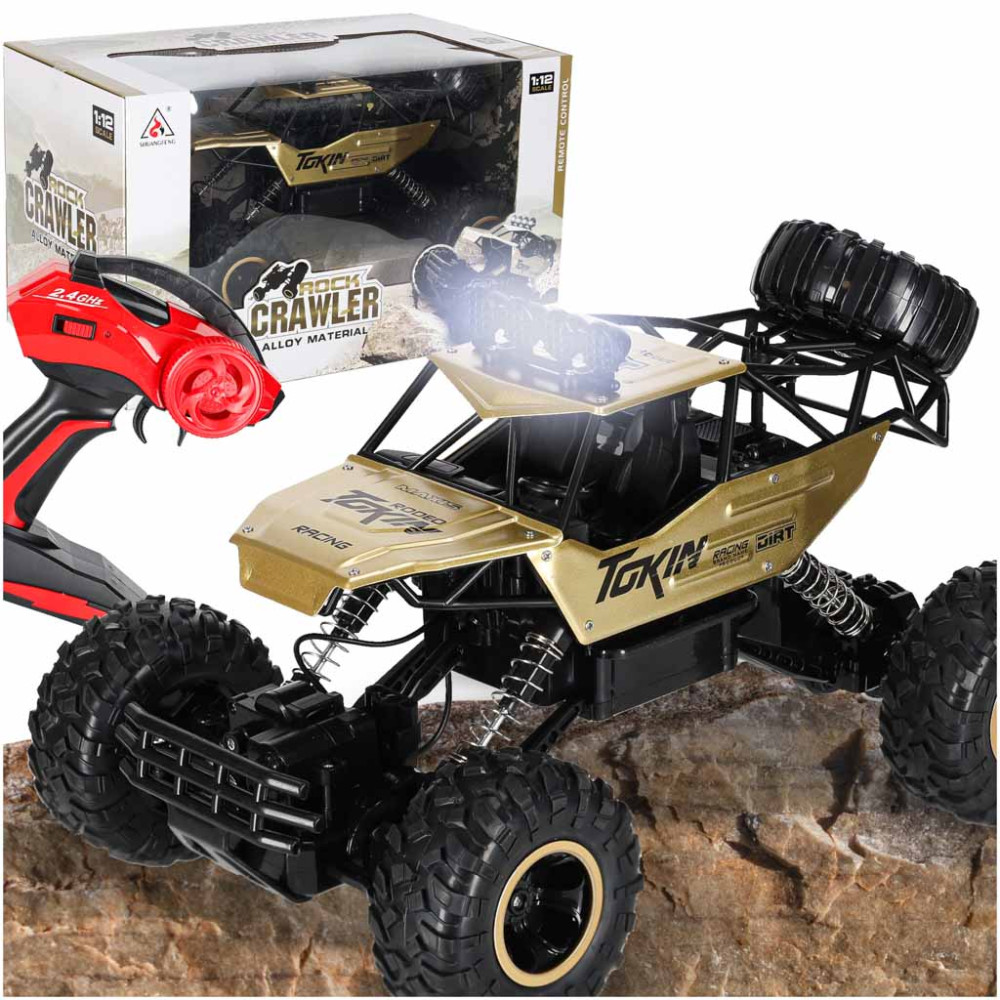 Rock crawler RC 1:12 4WD metal złoty – samochód zdalnie sterowany