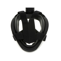 Maska do snorkelingu pełna składana L/XL czarna z rurką dry-top