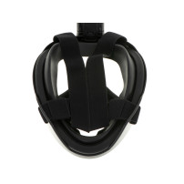 Maska do snorkelingu pełna składana L/XL czarna z rurką dry-top