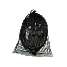 Maska do snorkelingu pełna składana L/XL czarna z rurką dry-top