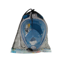 Maska do snorkelingu pełna składana L/XL niebieska z rurką dry-top