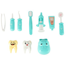 Dentysta zestaw lekarski hipopotam niebieski dla dzieci