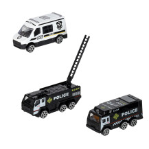 Samolot policyjny transporter z 3 autami, światłami i dźwiękiem