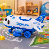 Samolot policyjny transporter z 3 autami, światłami i dźwiękiem