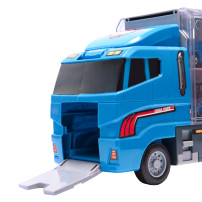 Transporter TIR wyrzutnia + 6 metalowych aut policja