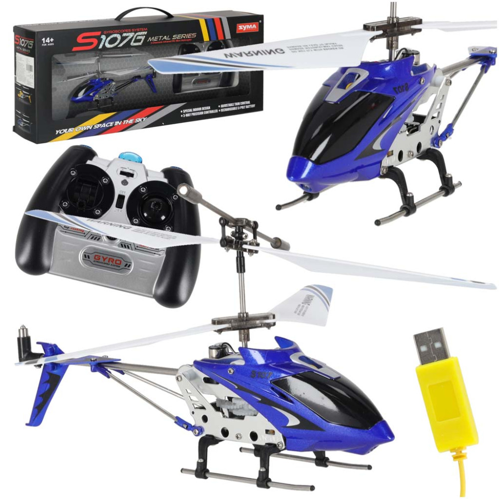 Helikopter RC SYMA S107G niebieski z żyroskopem i USB