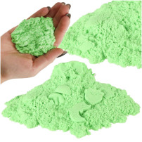 Piasek sensoryczny zielony 1kg dla dzieci 3+ w woreczku