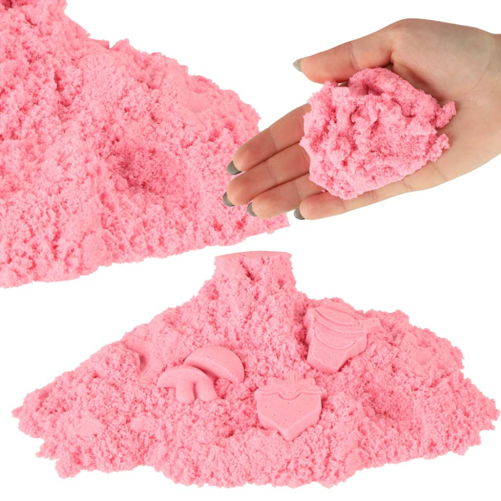 Piasek sensoryczny dla dzieci 1 kg różowy – magiczny piasek