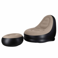 Fotel dmuchany z podnóżkiem 2w1 - sofa, pufa i pompka w zestawie