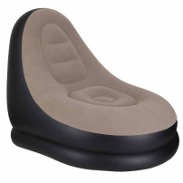 Fotel dmuchany z podnóżkiem 2w1 - sofa, pufa i pompka w zestawie