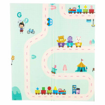 Mata edukacyjna piankowa dwustronna pandy i ulica 180x200 cm