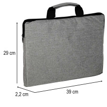 Torba na laptopa 15,6" teczka biznesowa oxford szara unisex