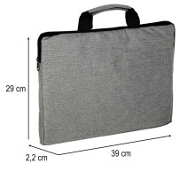 Torba na laptopa 15,6" teczka biznesowa oxford szara unisex