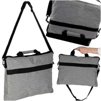 Torba na laptopa 15,6 cali oxford 300D z paskiem na ramię, szara
